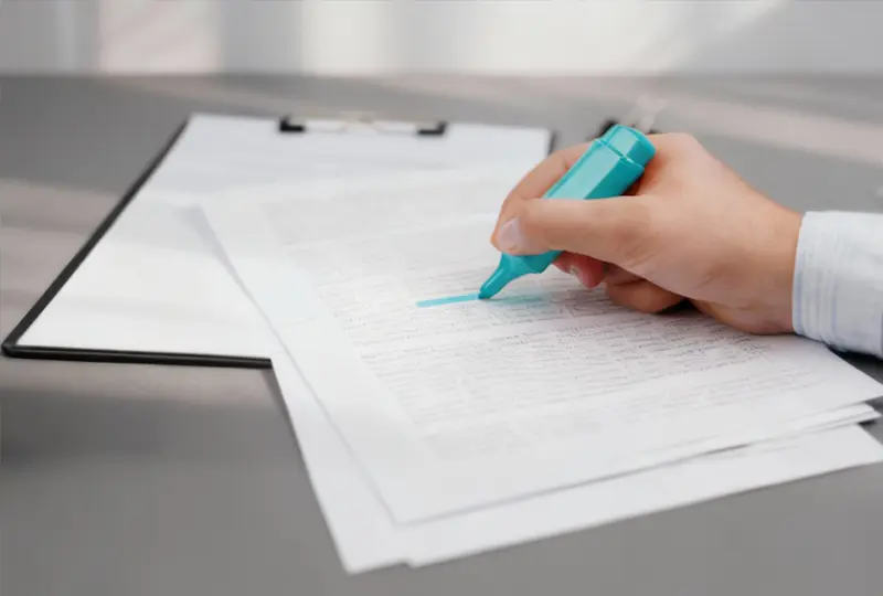highlighting copy for editing (one of CJ Creative Design's services)
