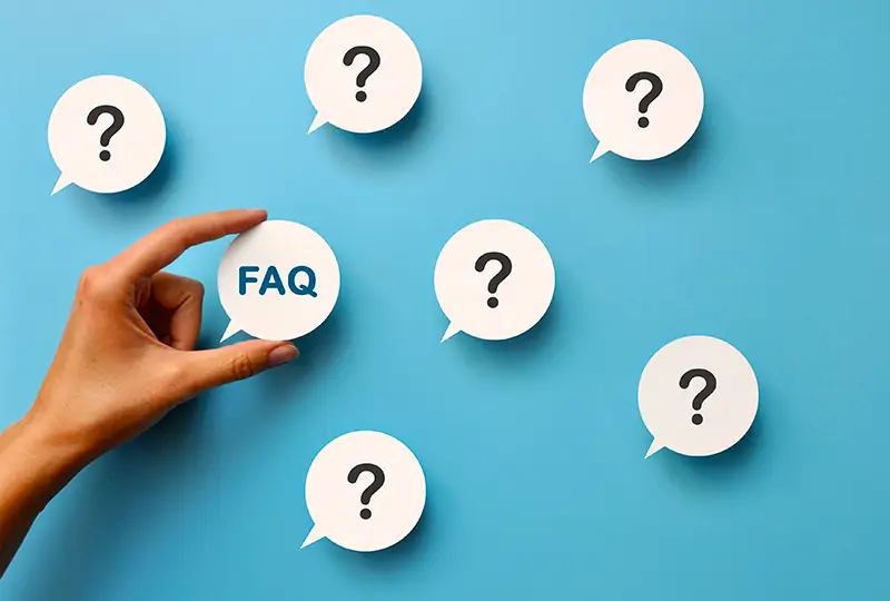 faq on conversation bubble